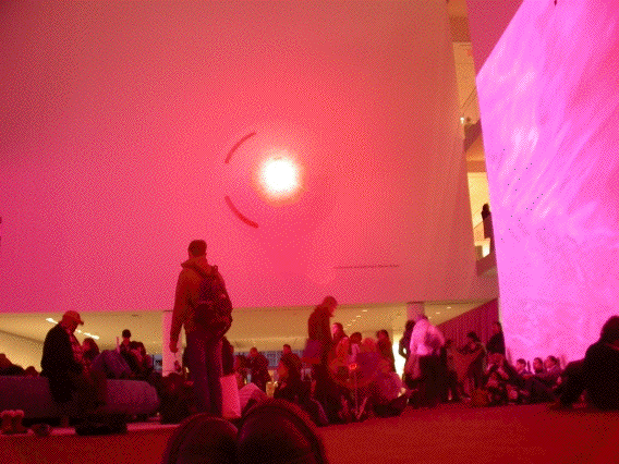 animation of a room at MOMA NYC
