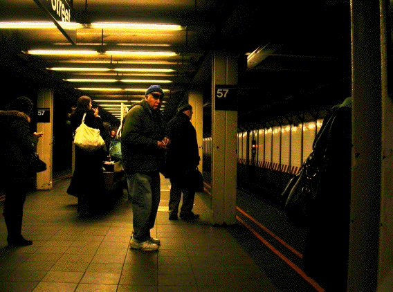 two frame animation from the subway in Manhattan