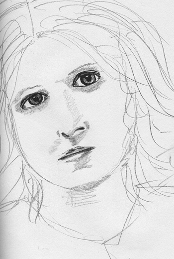 pencil sketch of Florence Macbeth