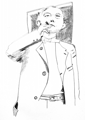 pencil sketch of Senator William Stone