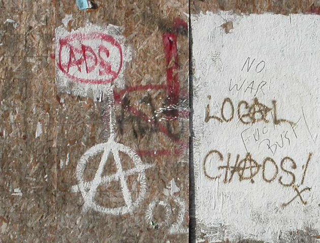 graffiti on wood