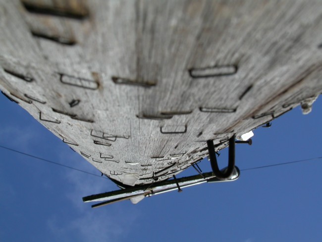 stapled pole